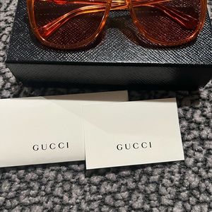 Gucci orange sunglasses